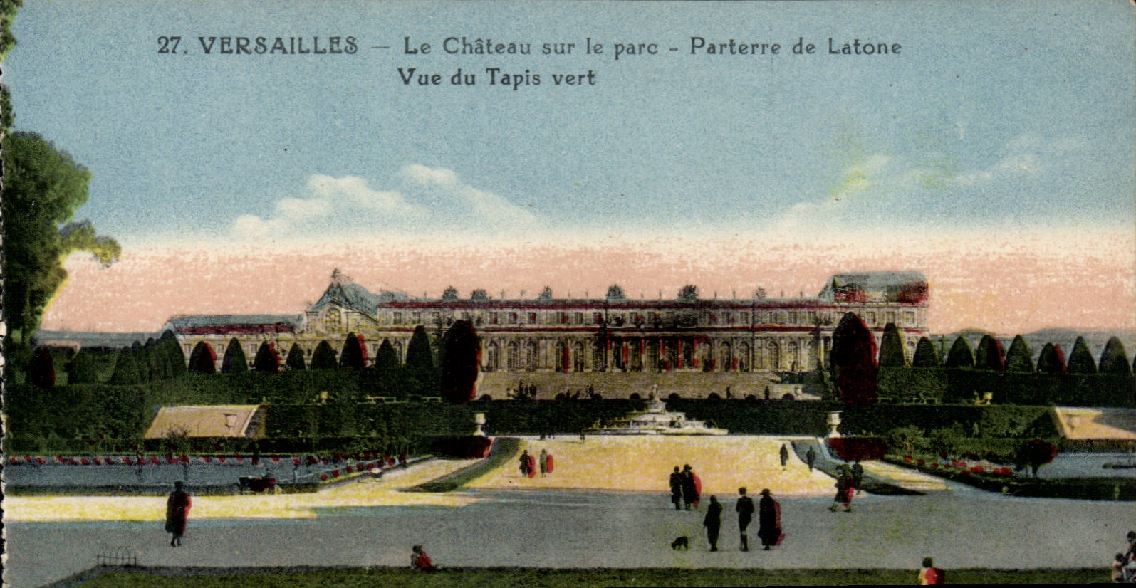 Versailles CPA Le chateau sur le parc Parterre de Latone