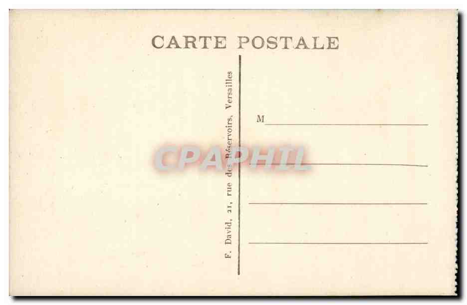 Versailles CPA Le chateau sur le parc Parterre de Latone — Verso