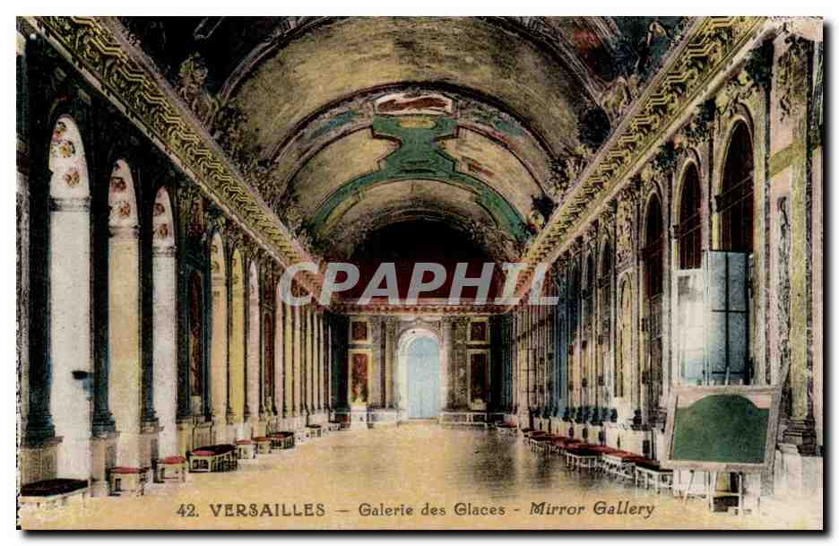 Versailles CPA Le chateau Galerie des glaces 