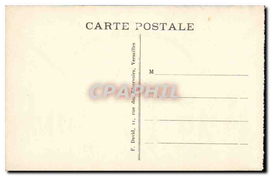 Versailles CPA Le chateau Galerie des glaces  — Verso