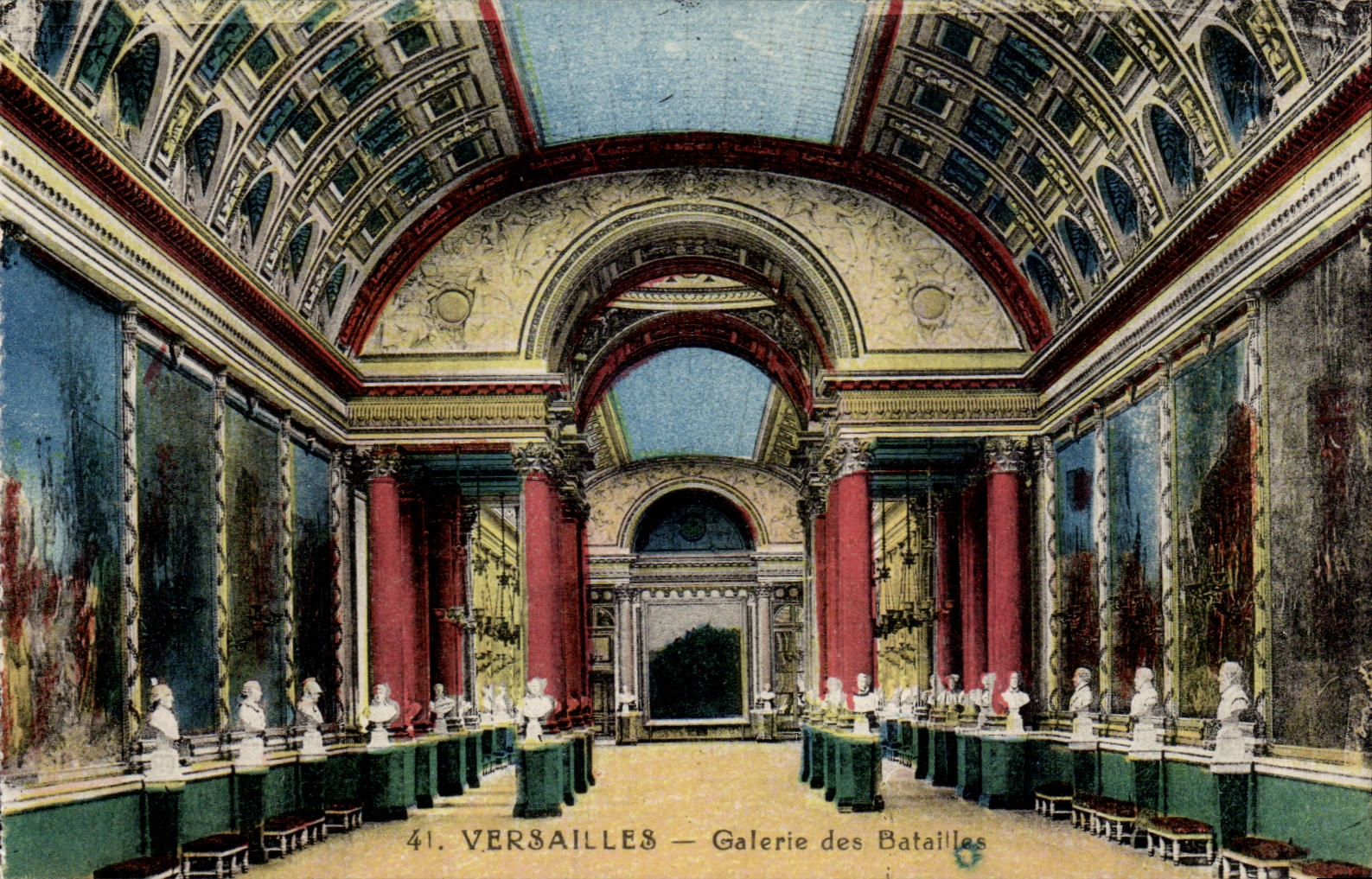 Versailles CPA Le chateau Galerie des batailles