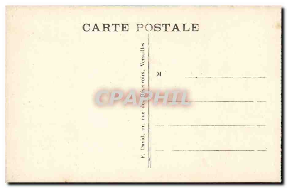 Versailles CPA Le chateau Galerie des batailles — Verso