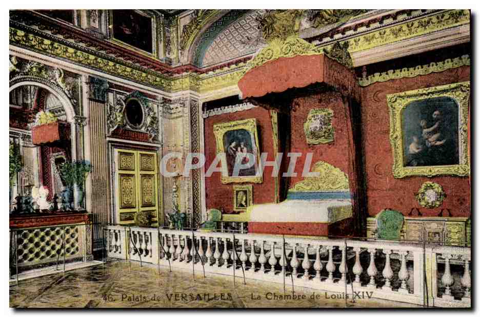 Versailles CPA Le chateau La chambre de Louis XIV