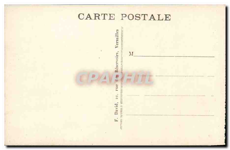 Versailles CPA Le chateau La chambre de Louis XIV — Verso