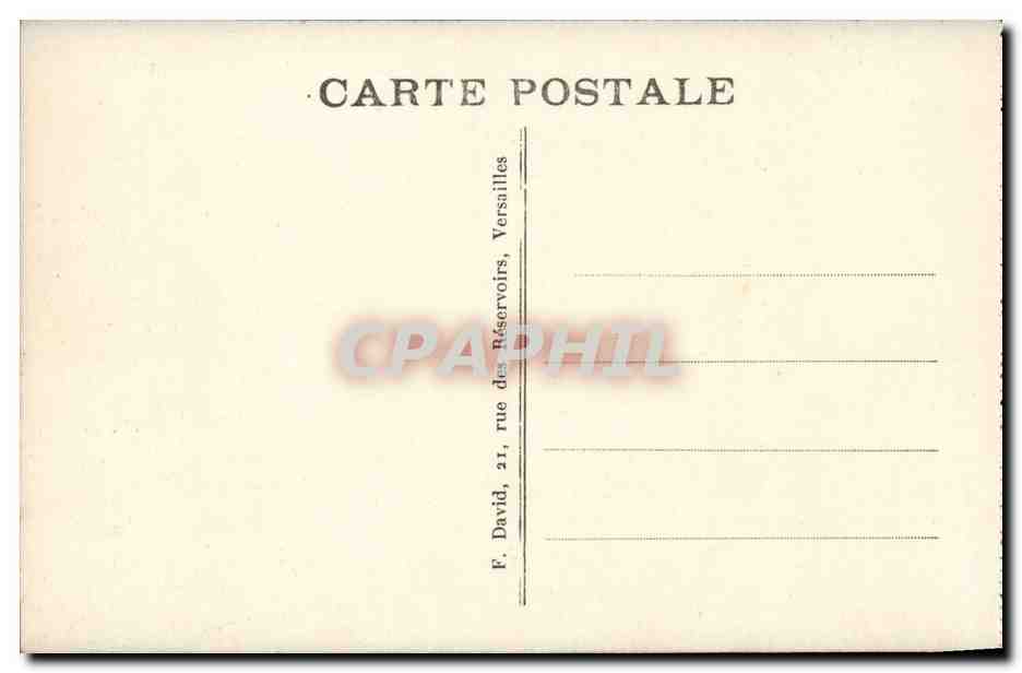 Versailles CPA Le chateau l'orangerie du palais — Verso