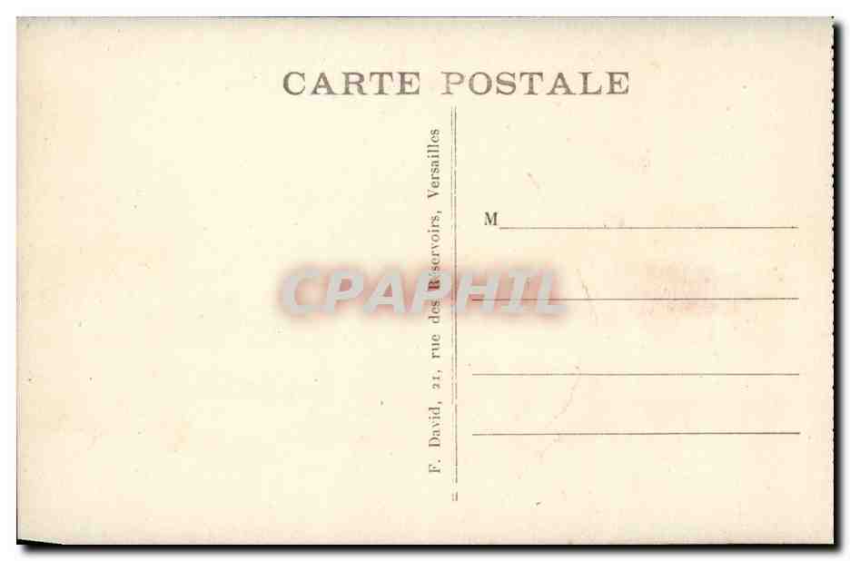 Versailles CPA Le chateau Grandes eaux Bassin de latone Perspective du tapis vert et du grand canal — Verso