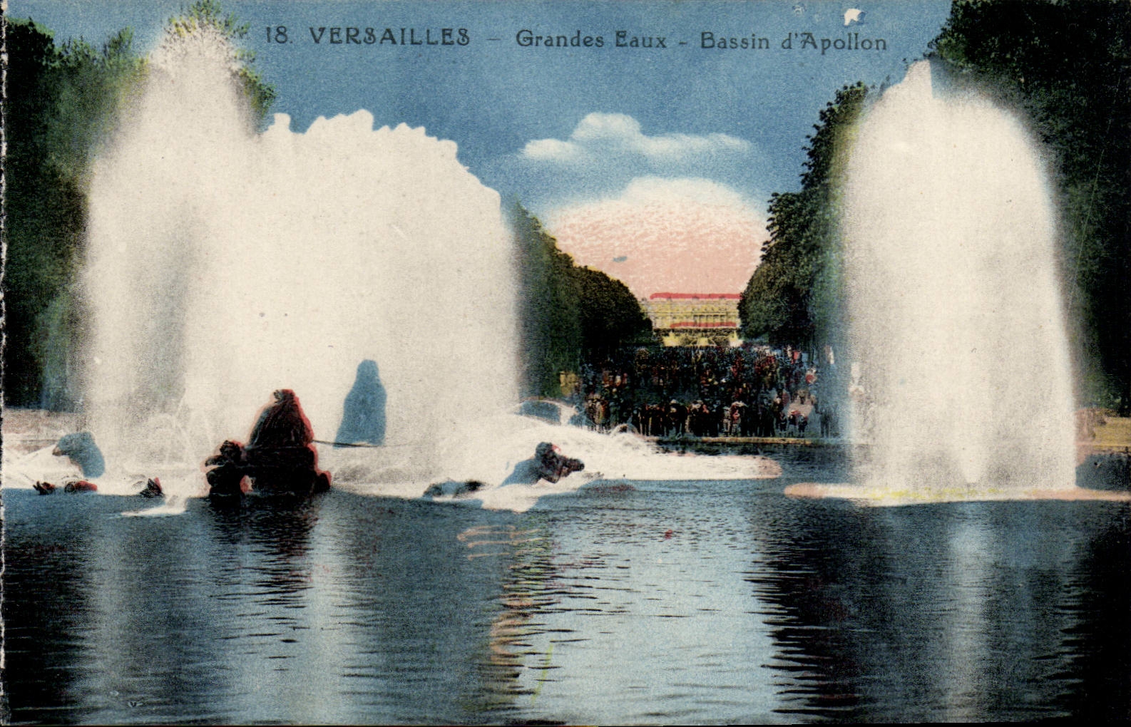 Versailles CPA Le chateau Grandes eaux Bassin d'Apollon