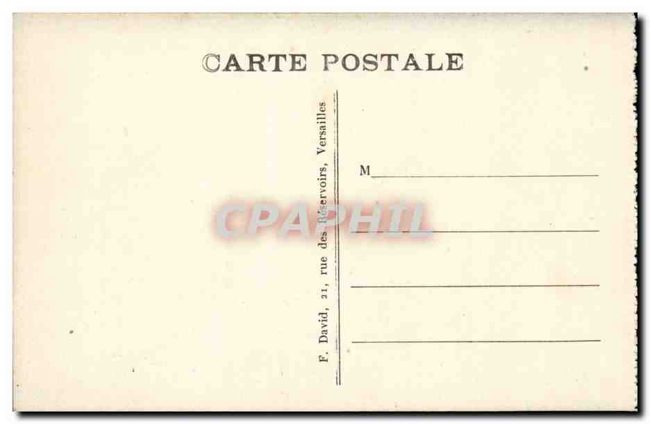 Versailles — Grandes Eaux — Bassin de Neptune — F. David, Versailles — Verso