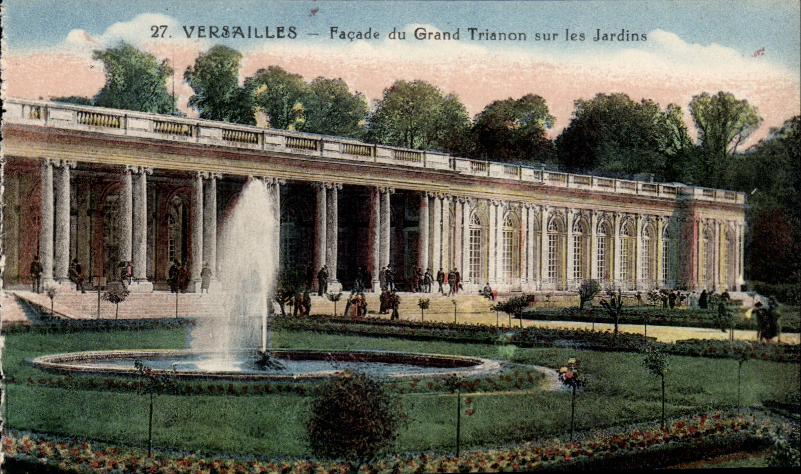 Versailles CPA Le chateau Facade du grand Trianon sur les jardins