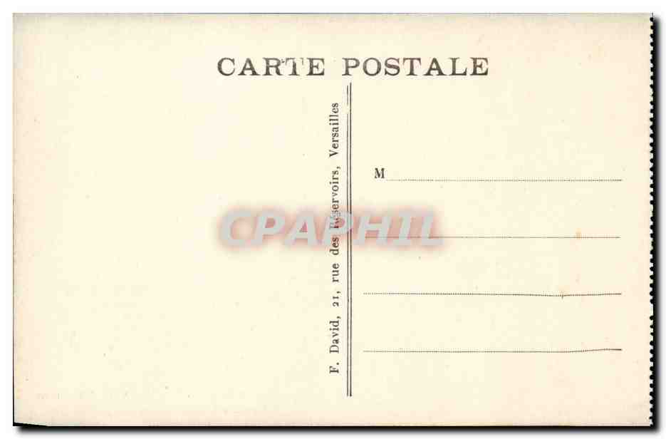 Versailles CPA Le chateau Le grand trianon Chambre a coucher de Napoleon 1er — Verso