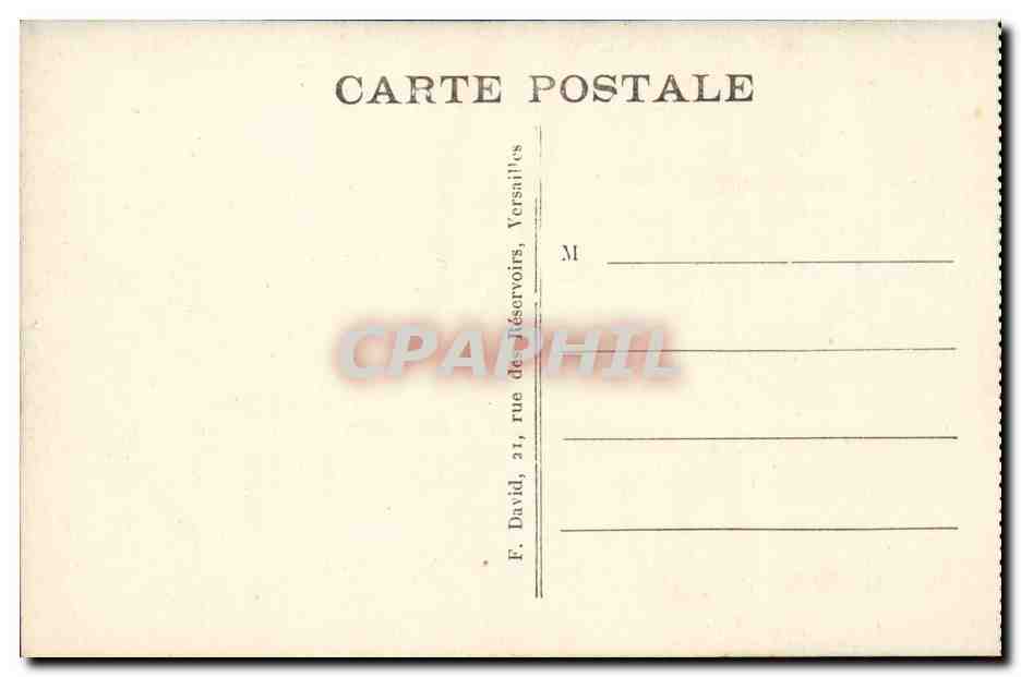 Versailles — Temple de l'Amour — F. David, 21, rue des Jésévoirs — Verso