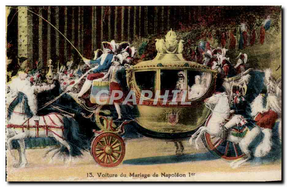 Versailles CPA Le chateau Voiture du Mariage de Napoleon 1er