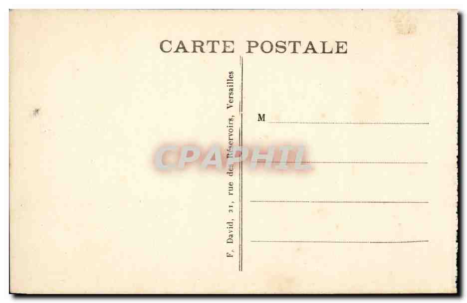 Versailles CPA Le chateau Voiture du Mariage de Napoleon 1er — Verso