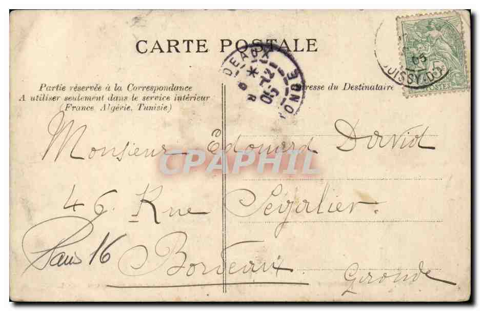 Paris CPA Bois de Boulogne Tir aux pigeons — Rückseite