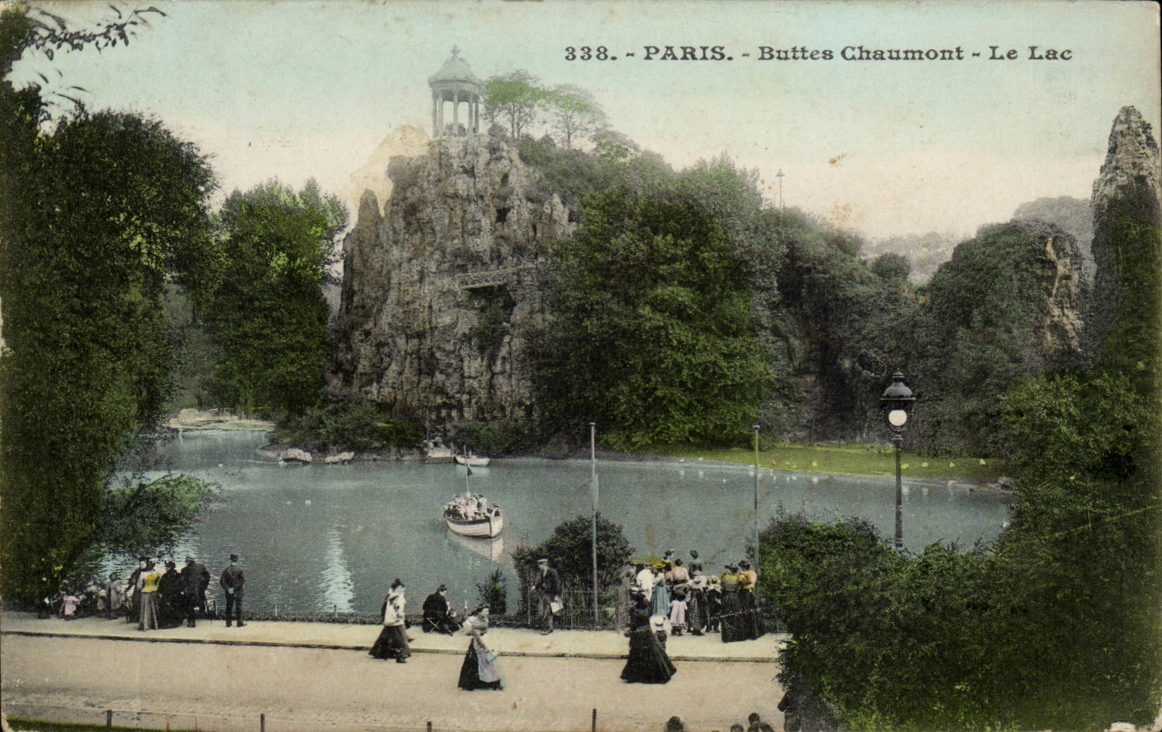 Paris CPA Buttes Chaumont Le lac