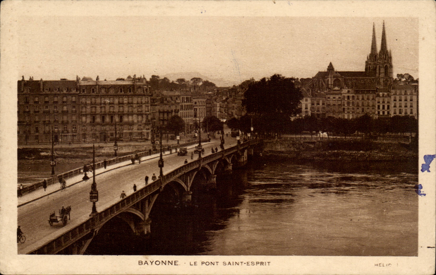 Bayonne CPA Le pont Saint Esprit
