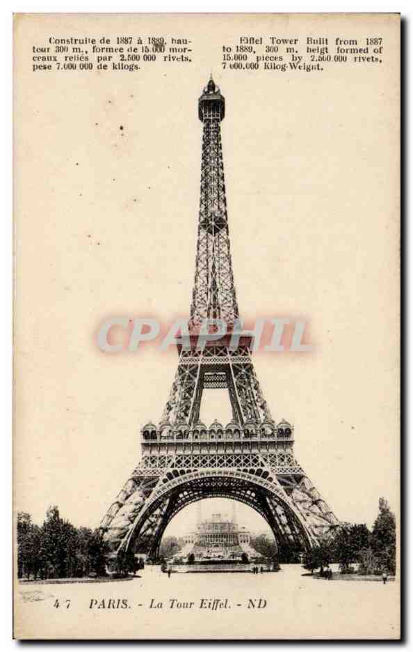 Paris CPA La Tour Eiffel
