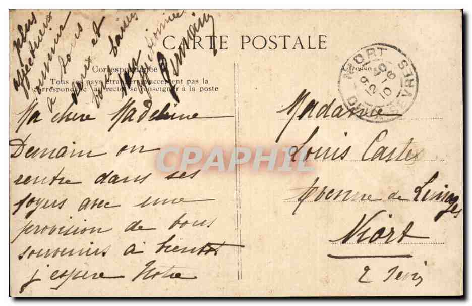 Paris CPA Pont Alexandre Premiere pierre posee par le tsar Nicolas II en 1896 acheve en 1900 — Verso