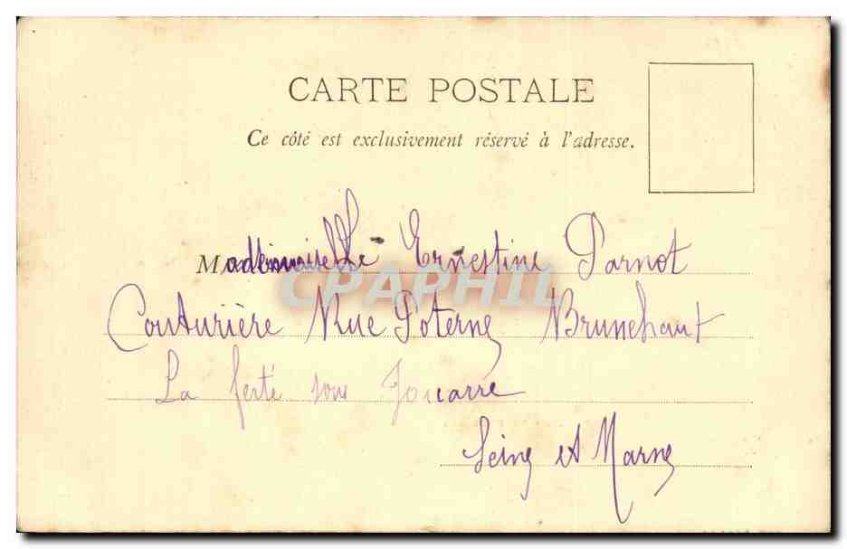 Paris CPA Le pont royal — Verso