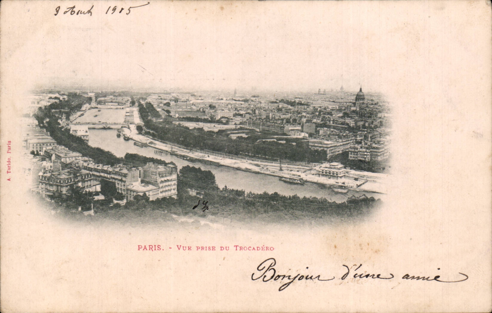 Paris CPA Vue prise du Trocadero