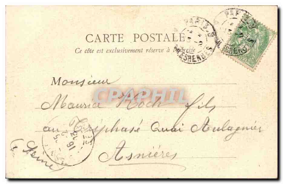 Paris CPA Eglise Sainte Clotilde — Verso