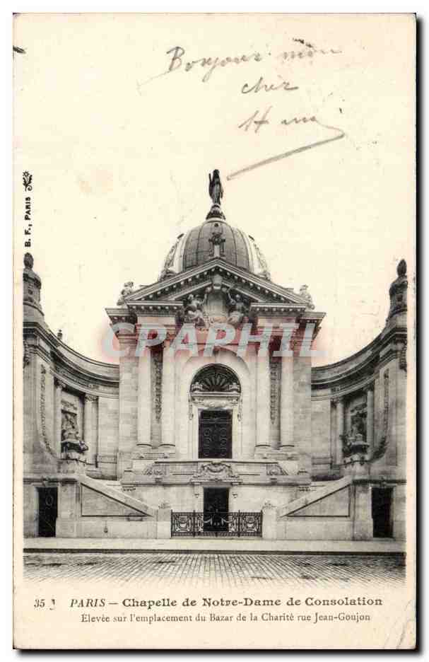 Paris CPA Chapelle de Notre DAme de la Consolation (elevee sur l'emplacement du bazar de la charite rue Jean Goujon)