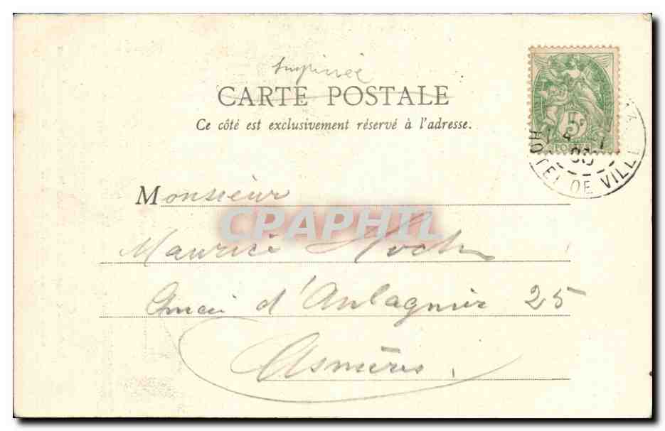 Paris CPA Chapelle de Notre DAme de la Consolation (elevee sur l'emplacement du bazar de la charite rue Jean Goujon) — Verso