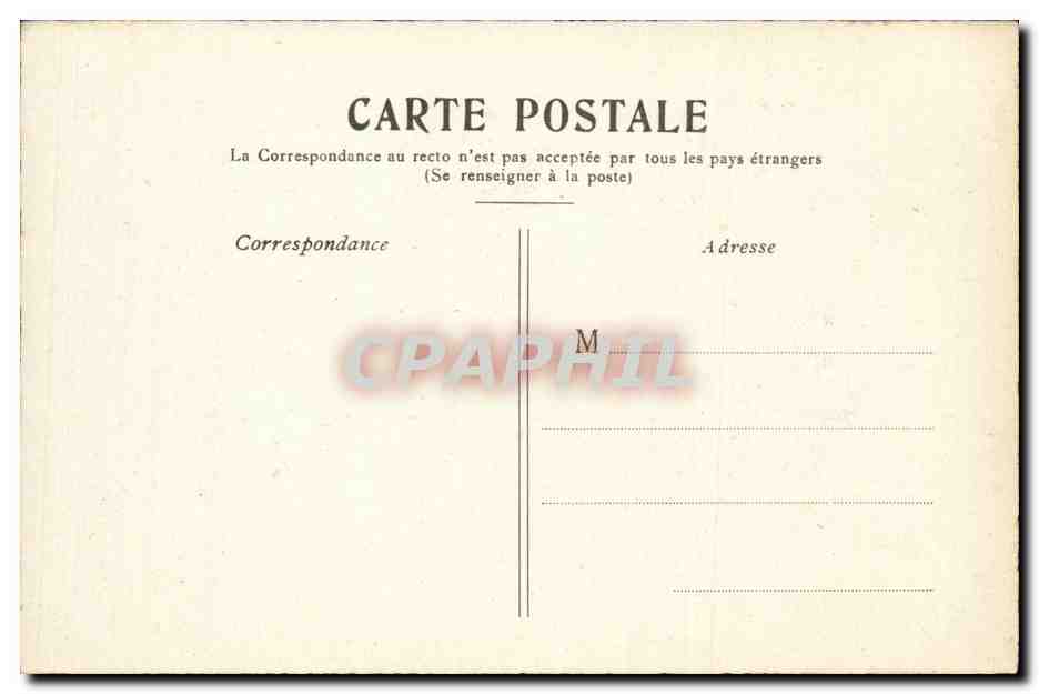 Paris CPA L'hotel de ville — Rückseite