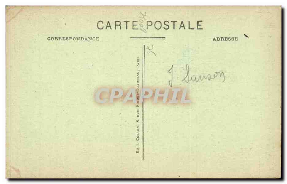 Paris CPA Les chevaux de Marly — Rückseite