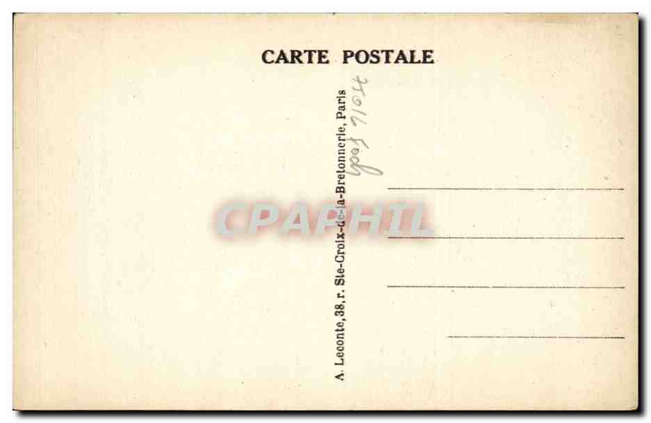 Paris CPA Avenue du Bois de Boulogne vue de l'arc de triomphe  — Rückseite