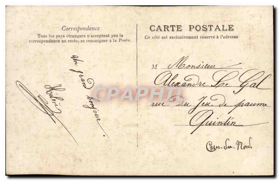 CPA Fantaisie Femme Enfant Amitie sincere — Rückseite