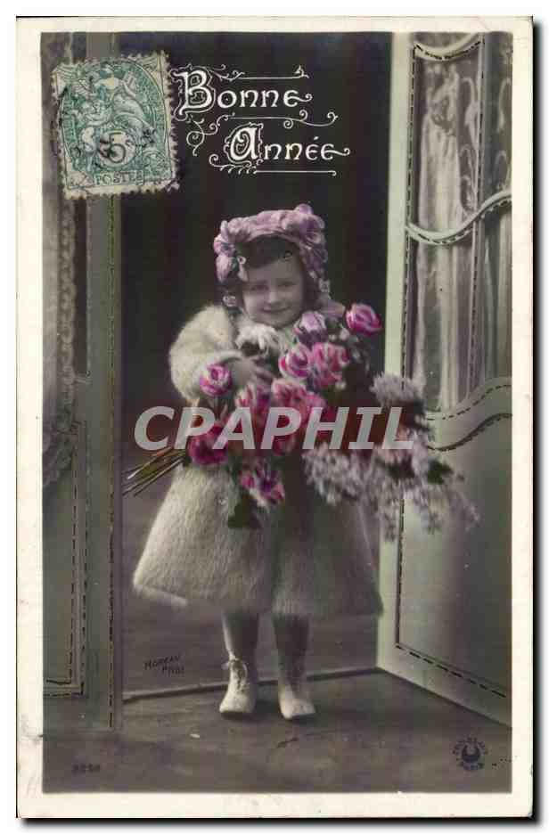 CPA Fantaisie Enfant Bonne annee