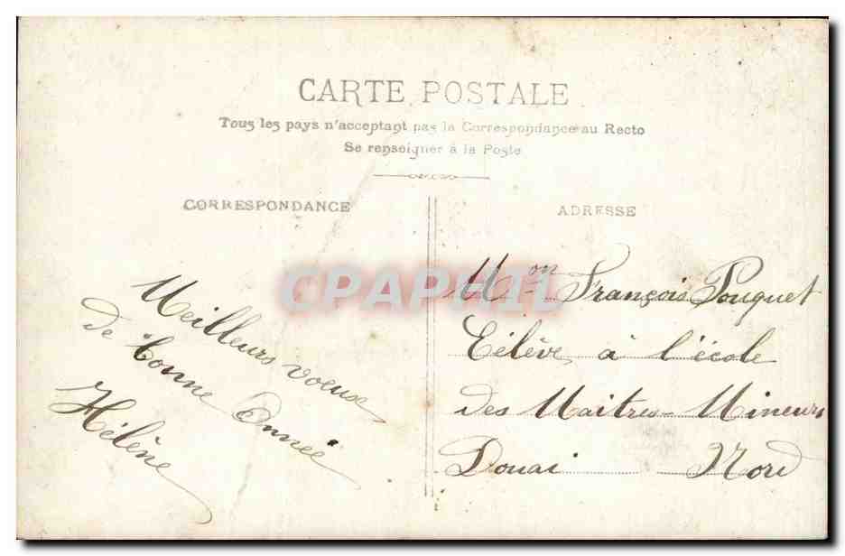 CPA Fantaisie Enfant Bonne annee — Rückseite
