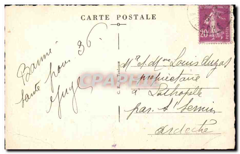 CPA Fantaisie Bonne annee — Rückseite