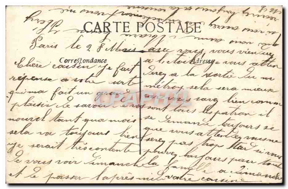 CPA Fantaisie Femme — Rückseite