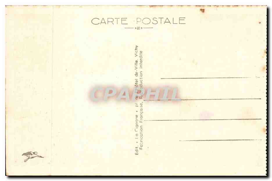 Vichy CPA Source de l'hopital — Rückseite