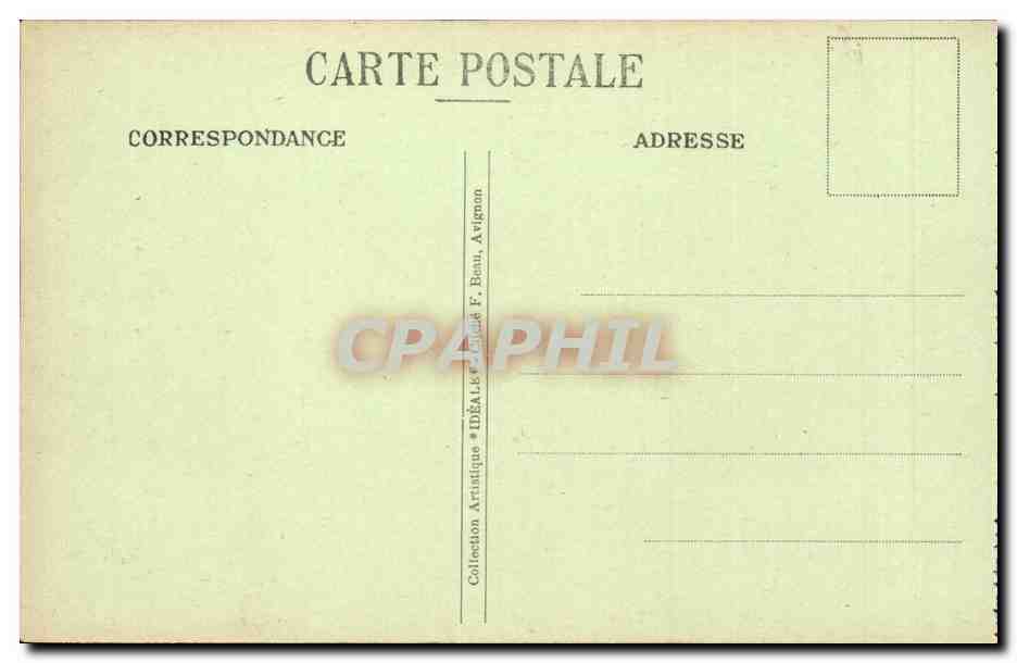 Avignon CPA Palais des Papes — Verso