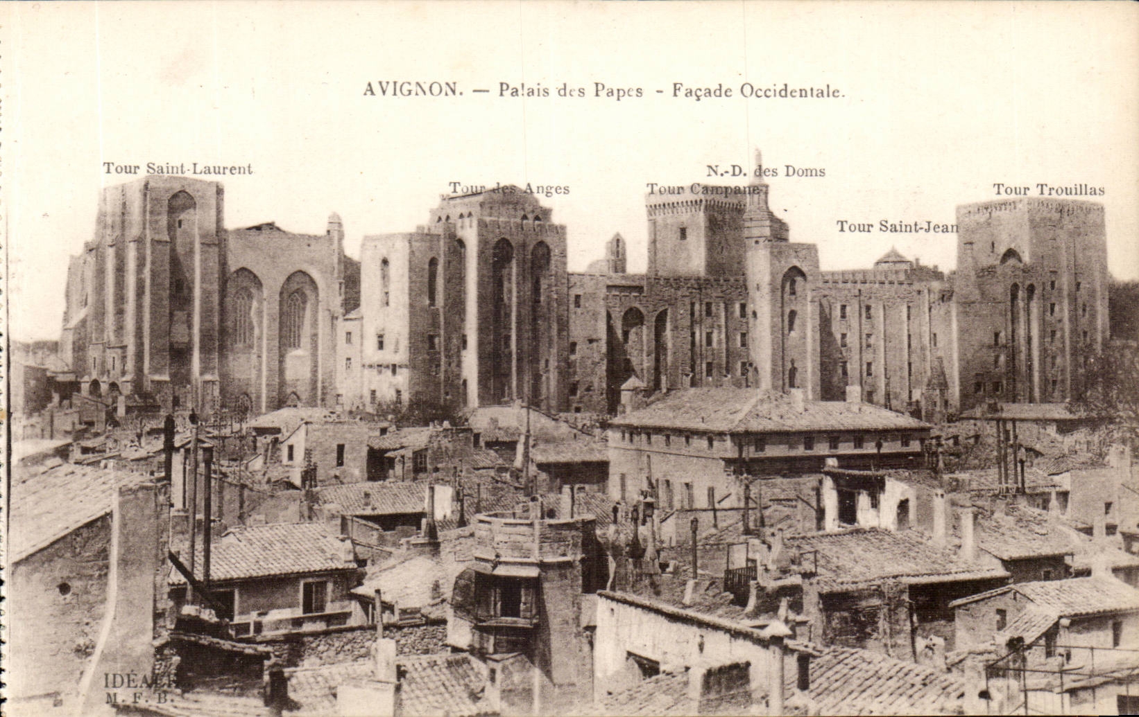Avignon CPA Palais des papes Facade occidentale