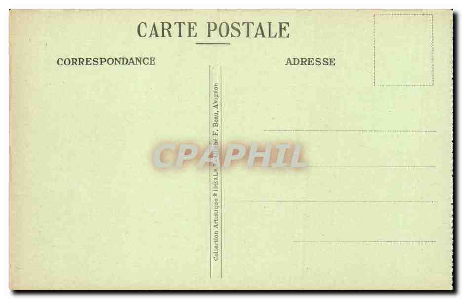 Avignon CPA Palais des papes  — Verso