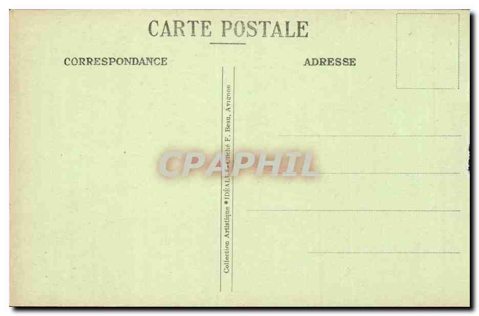 Avignon CPA Palais des papes Eglise Saint Pierre (soldats cavaliers) — Verso