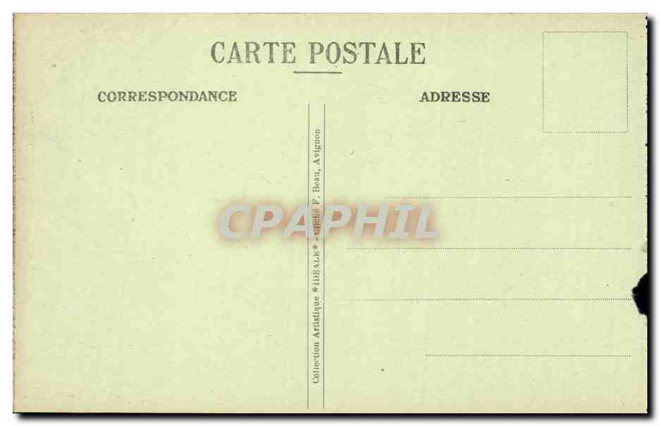 Avignon CPA Palais des papes CAthedrale ND des Doms Siege des papes (sous les orgues) (orgue) — Verso