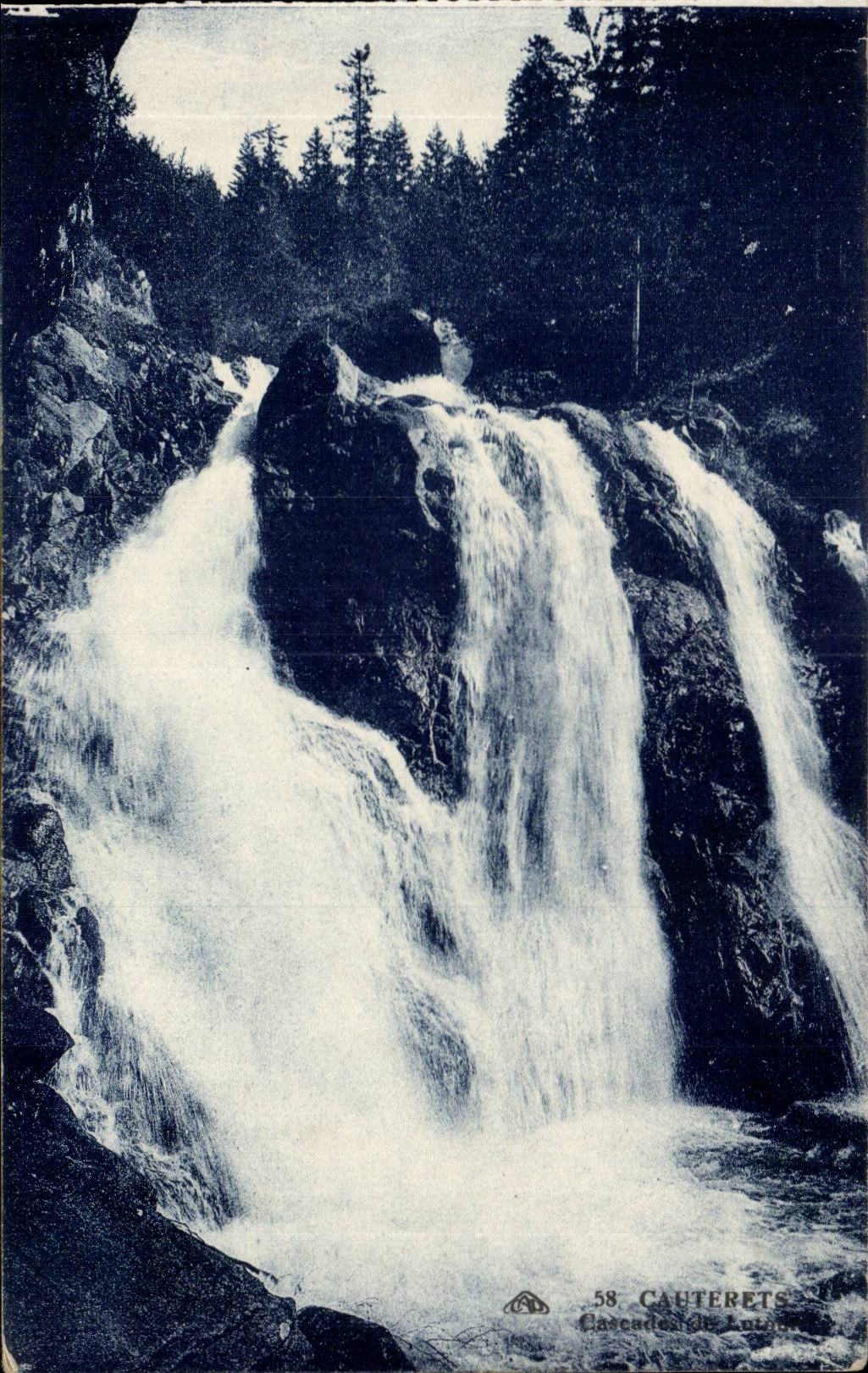 Cascades de Cauterets — Éditeur A. Cauterets, n° 58