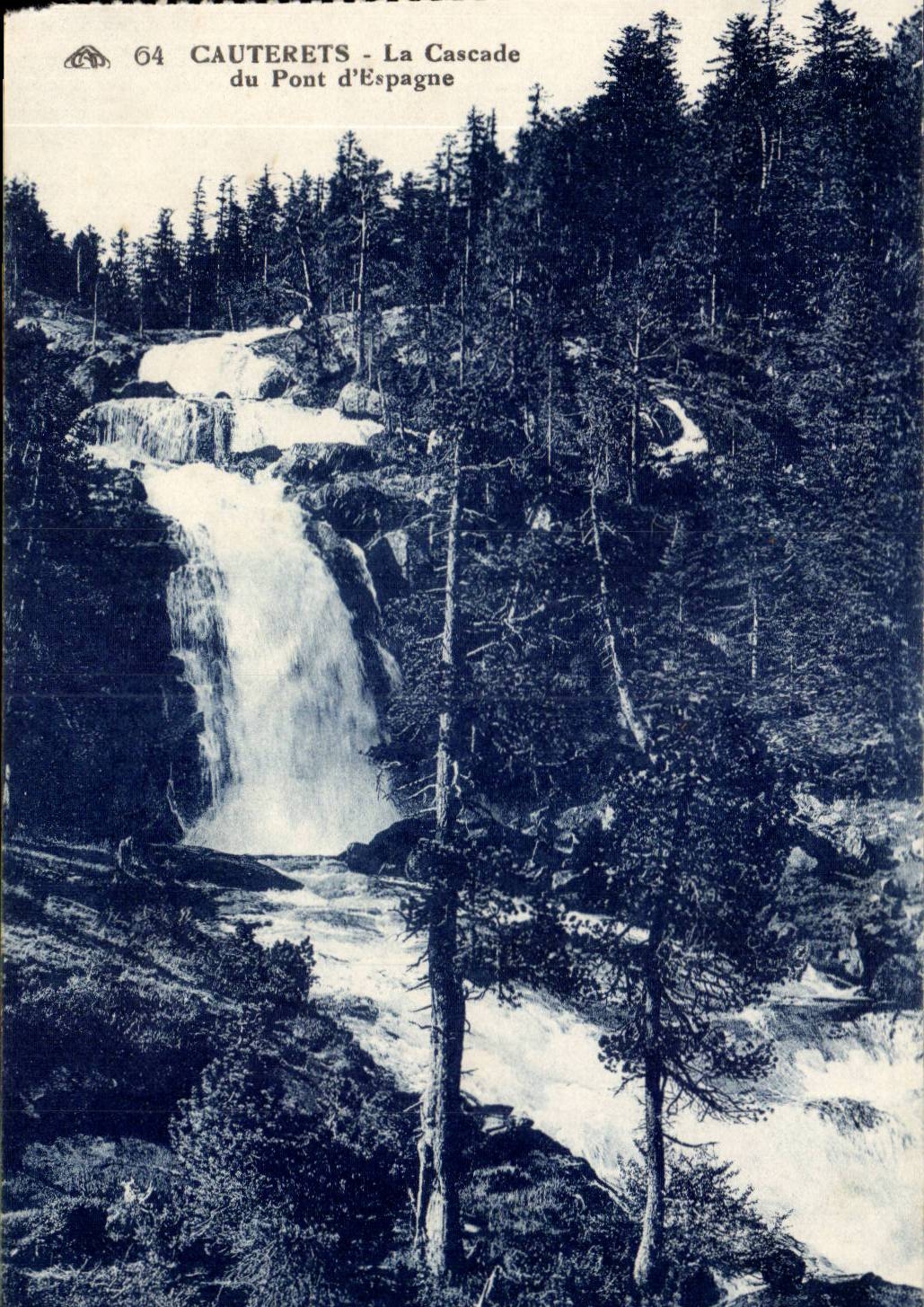 Cauterets - La Cascade du Pont d'Espagne — éditeur C° Alsacienne des Arts Photographiques, Strasbourg