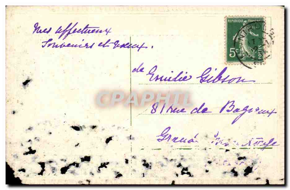 CPA Fantaisie Bonne et heureuse Anne Oiseau — Rückseite