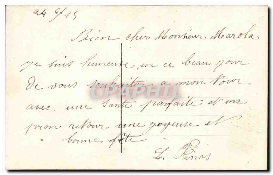 CPA Fantaisie Bonne fete — Rückseite
