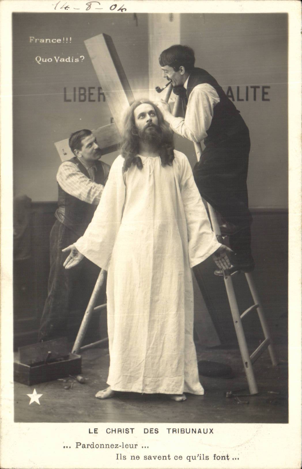CPA Fantaisie Christ des TRibunaux France Quo Vadis ? 