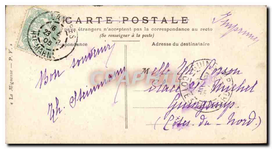 CPA Fantaisie Enfants A la mer (enfants) — Verso