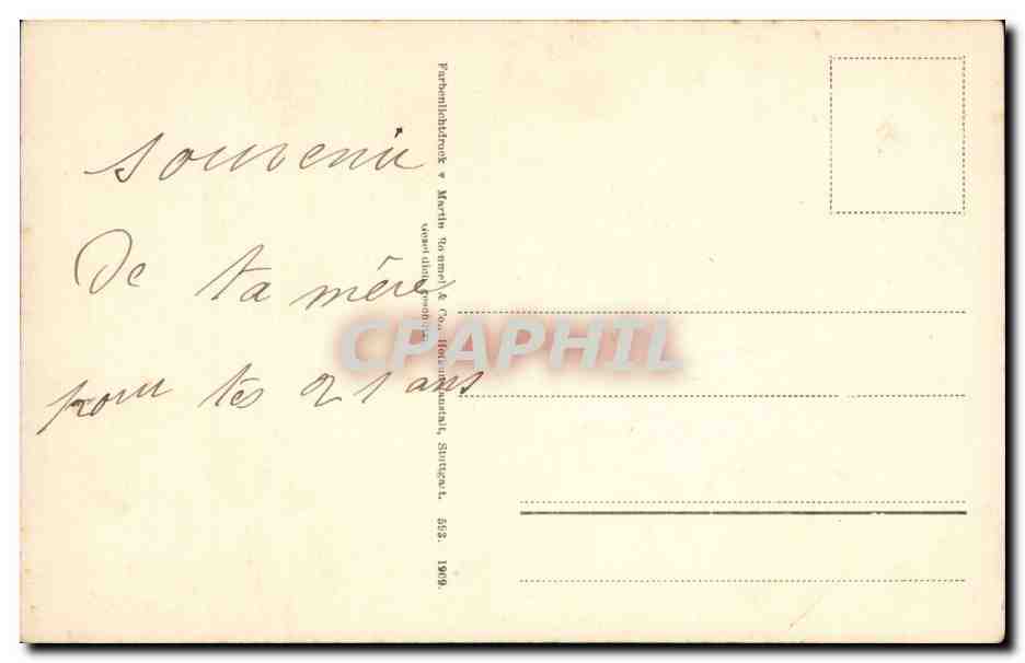 CPA Fantaisie Fleurs Heureux anniversaire Roses — Rückseite
