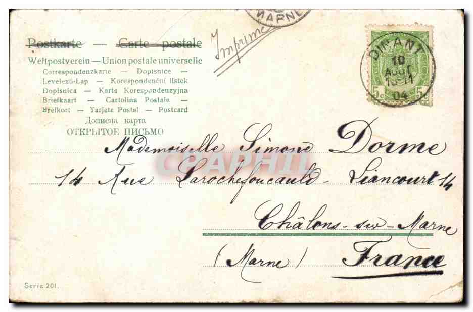 CPA Fantaisie Enfant au pot  — Rückseite
