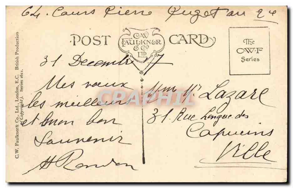 CPA Fantaisie Bonne annee Berger et moutons — Verso